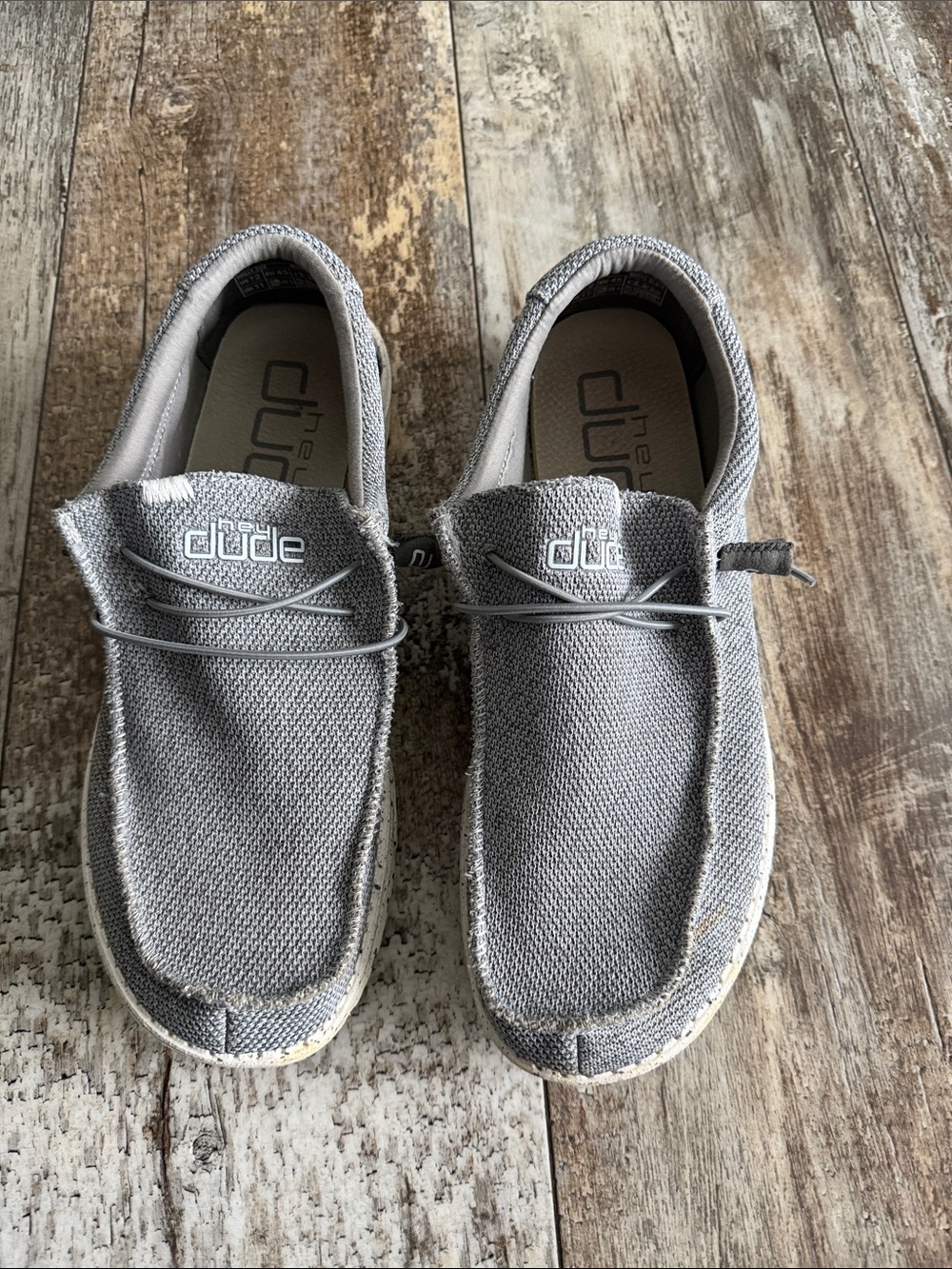 Hey Dude Kids Gray Lightweight Slip-On Sneakers